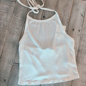 White Halter Top